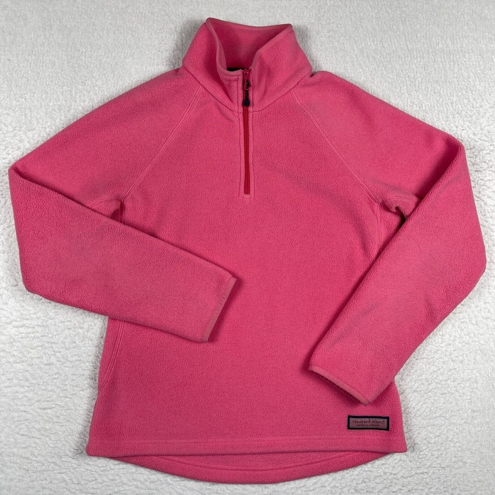 Vineyard Vines Jacket Womens Small Pink Fleece Outdoors Cute Cozy Preppy Top‎